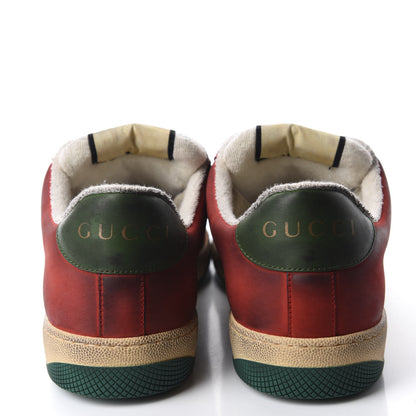 Gucci Nubuck Web Mens Screener Sneakers 9.5 Light Hibiscus Red Burro 5 of 10