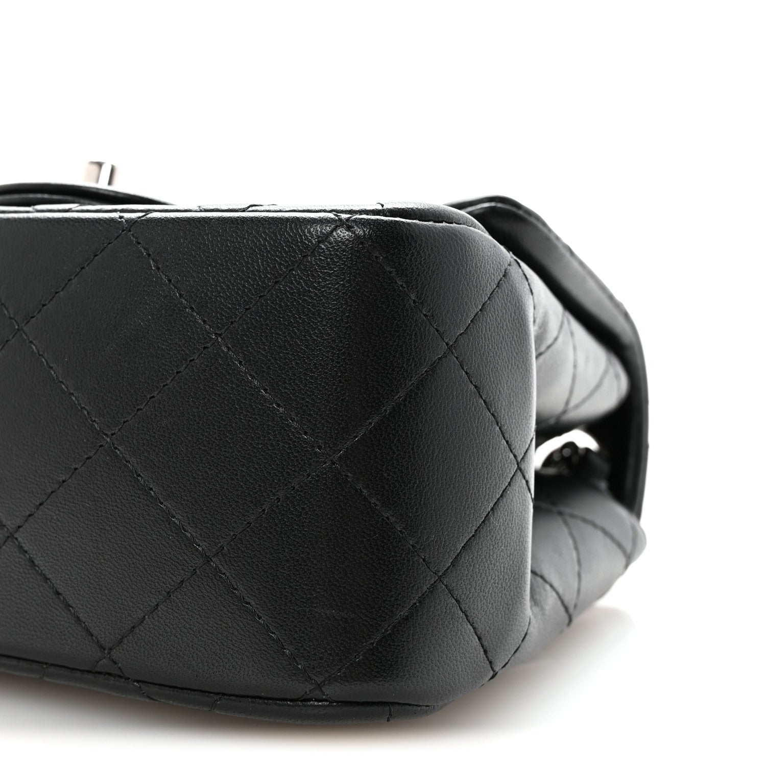 Chanel Lambskin Quilted Mini Square Flap Black 10 of 11