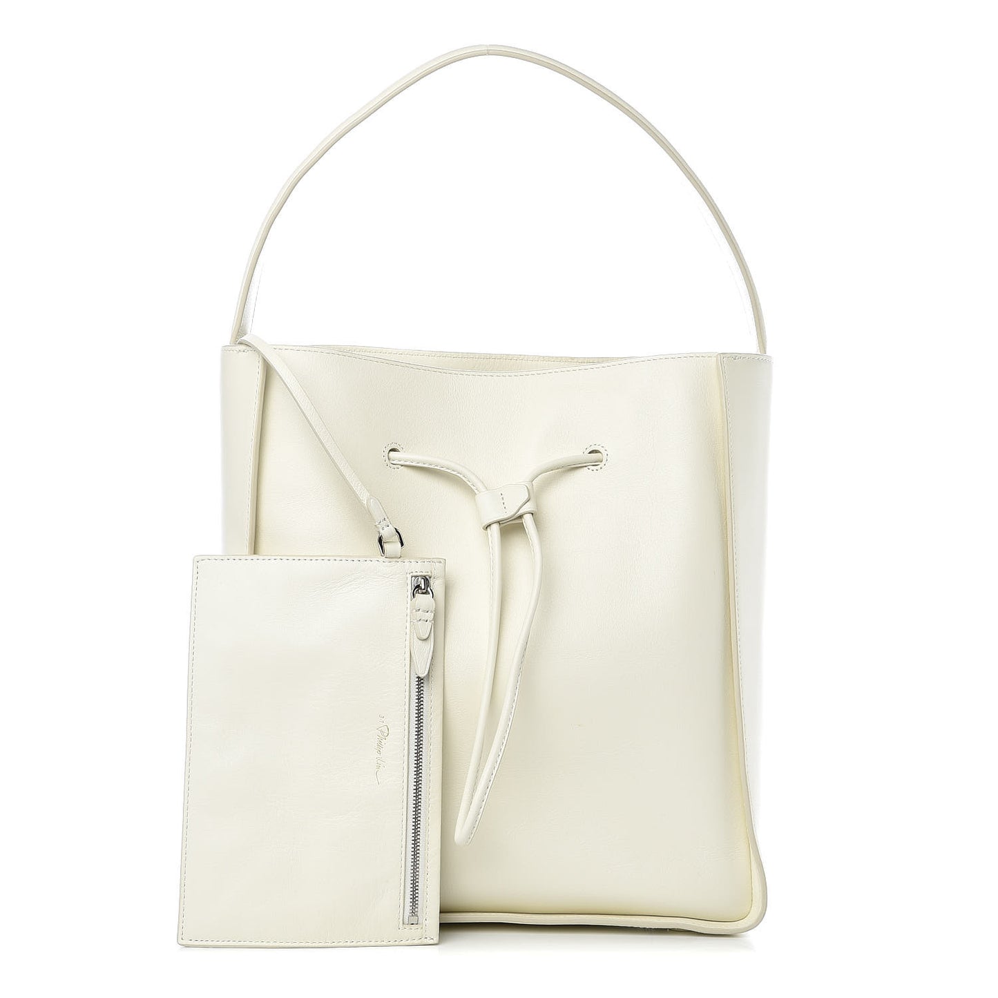 3.1 Calfskin Large Soleil Bucket Bag Off White