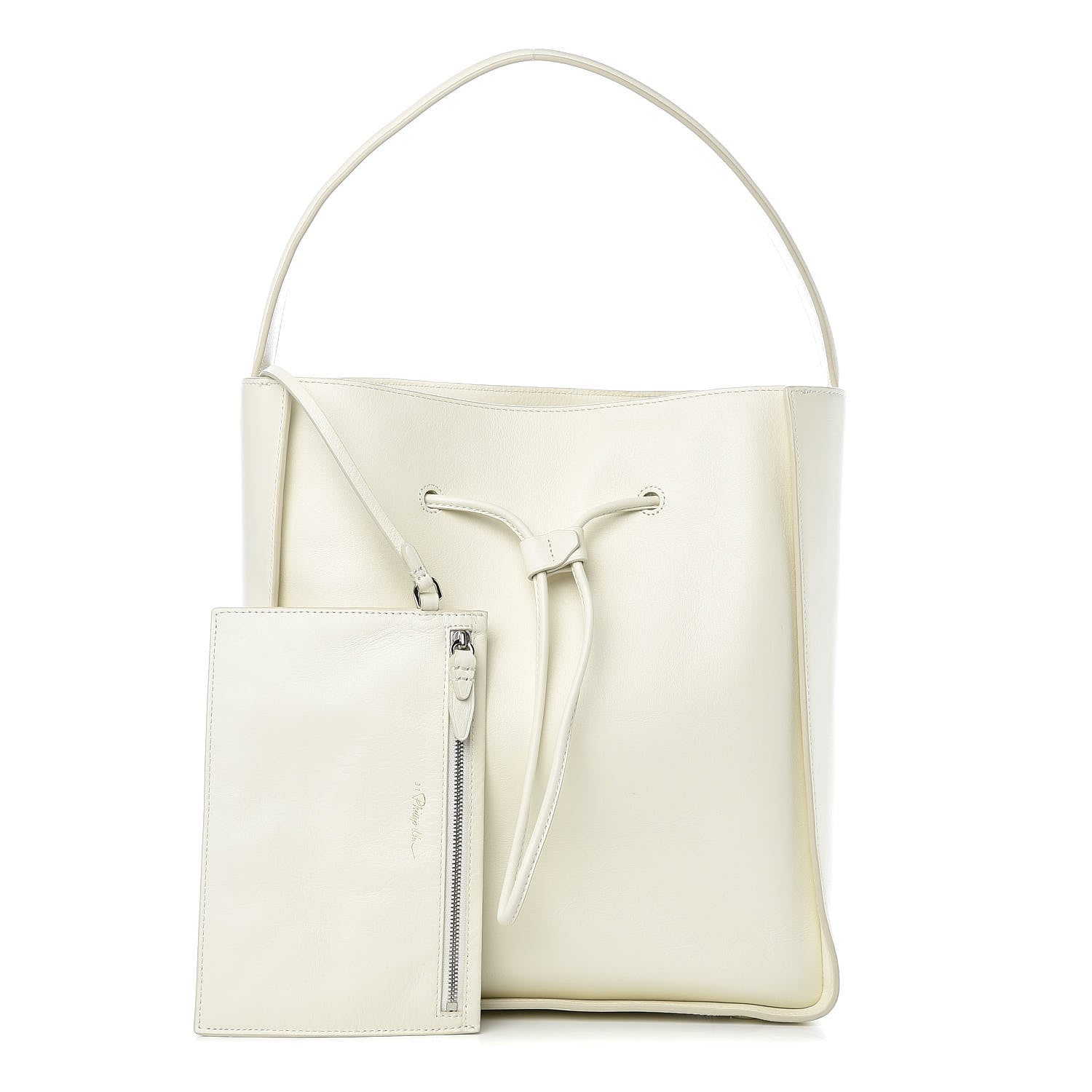 3.1 Phillip Lim 3.1 Calfskin Large Soleil Bucket Bag Off White 1 of 15