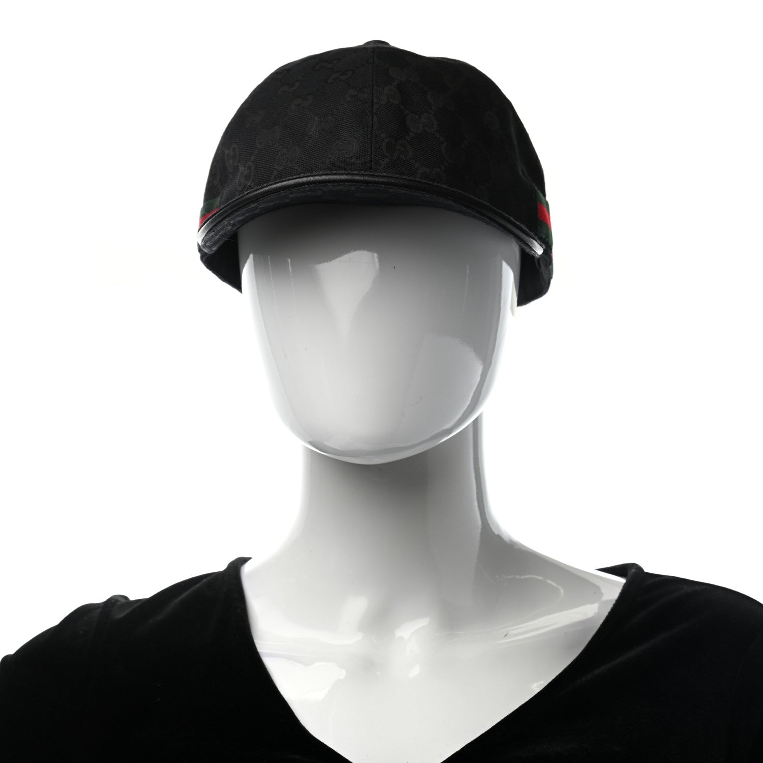 Gucci Monogram Web Baseball Hat XL Black 2 of 12