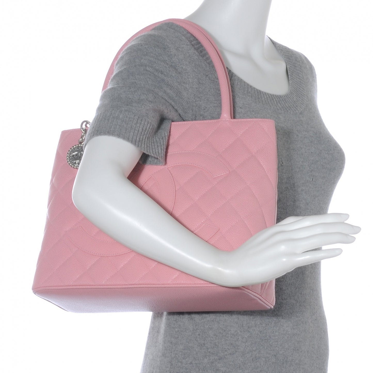 Caviar Medallion Tote Pink