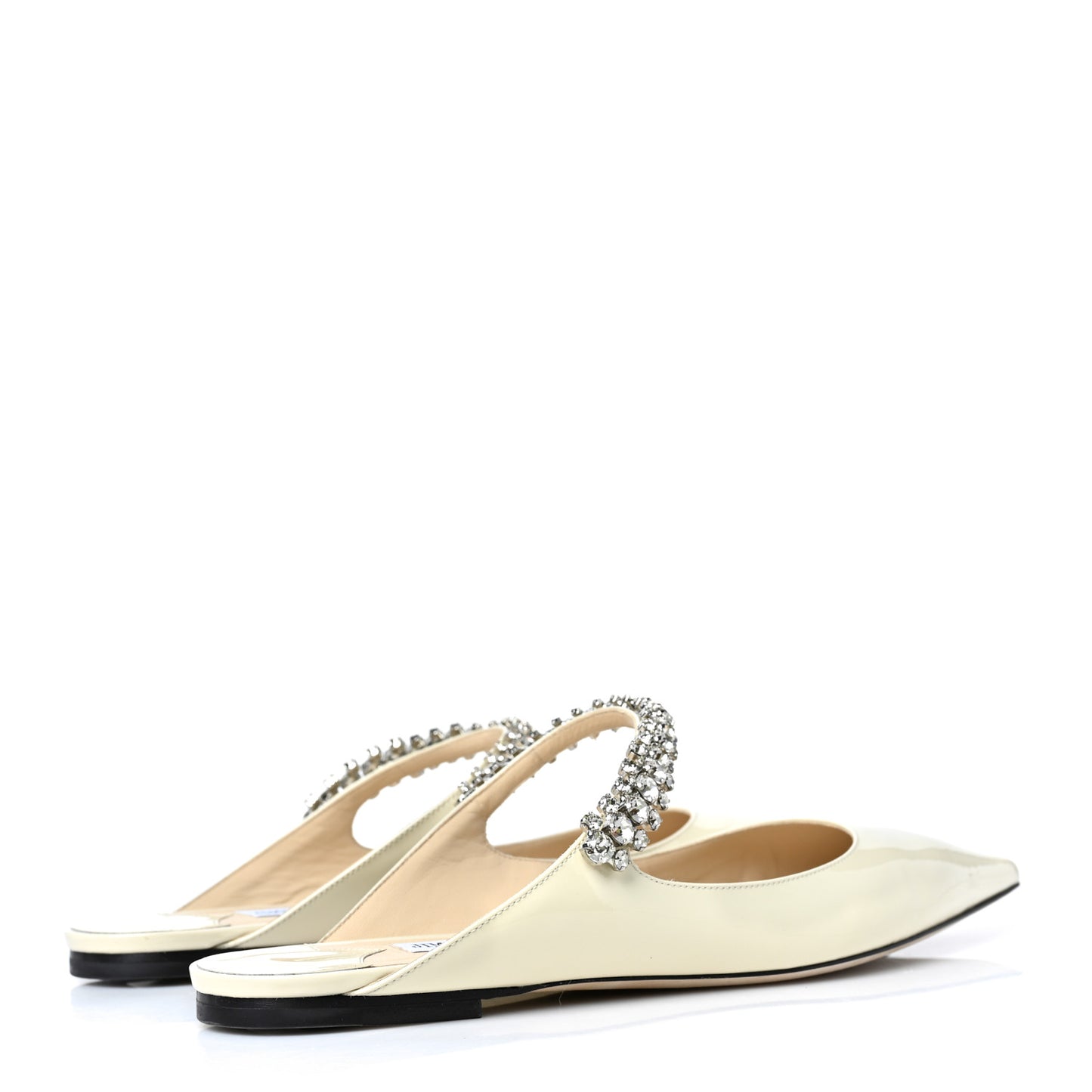 Patent Calfskin Bing 100 Mules 41 Linen