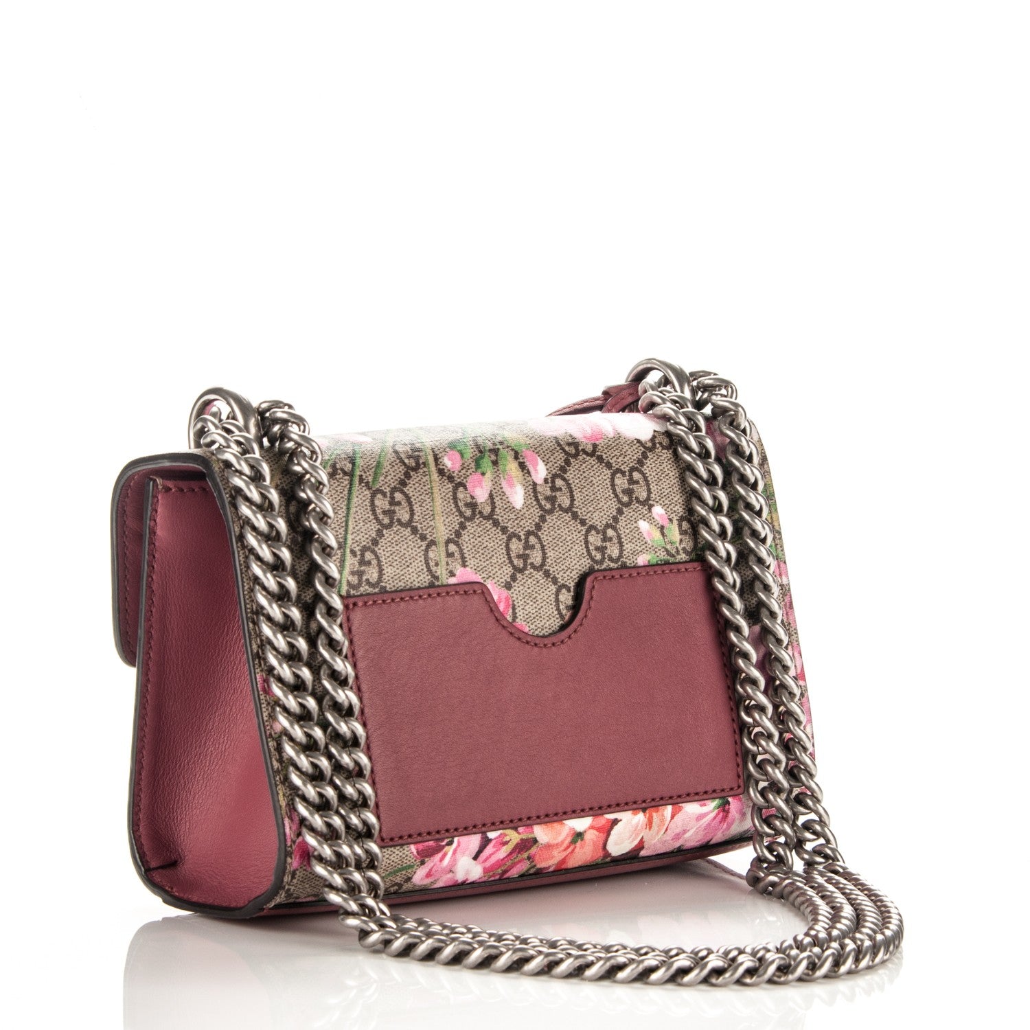 Gucci GG Supreme Monogram Blooms Small Padlock Shoulder Bag Beige Multicolor Dry Rose 3 of 7