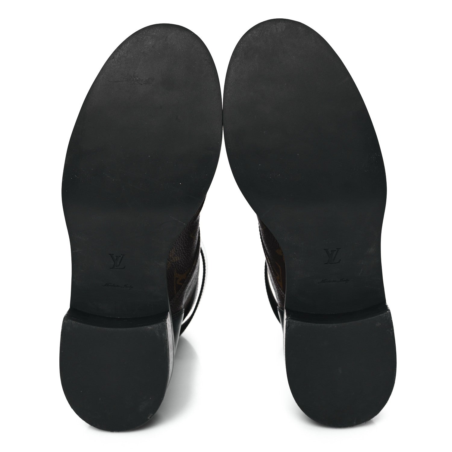Louis Vuitton Calfskin Monogram Wonderland Flat Ranger Boots 41 Black 5 of 10