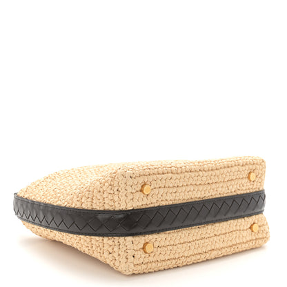 Bottega Veneta Raffia Woven Nappa Intrecciato Mini Wallace Natural Fondant 4 of 10
