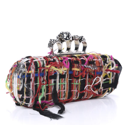 Alexander McQueen Tweed Wishing Tree Skull Knuckle Box Clutch Multicolor 3 of 10