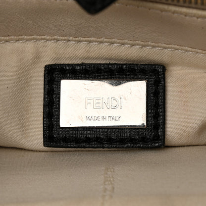 Fendi Vitello Elite Flamingo Mink Monster Charm Petite 2Jours Tote Black Multicolor 14 of 14