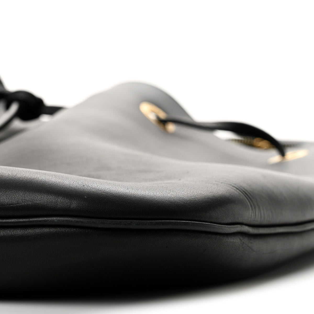 Saint Laurent Calfskin Medium Paris VII Flat Hobo Black 11 of 14