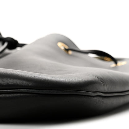 Saint Laurent Calfskin Medium Paris VII Flat Hobo Black 11 of 14