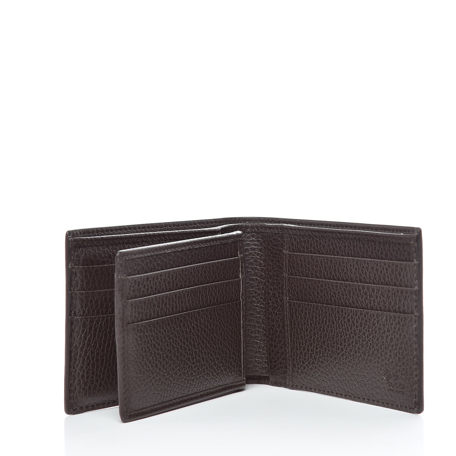 Gucci Dollar Calfskin Bi-Fold Wallet Dark Brown 6 of 9
