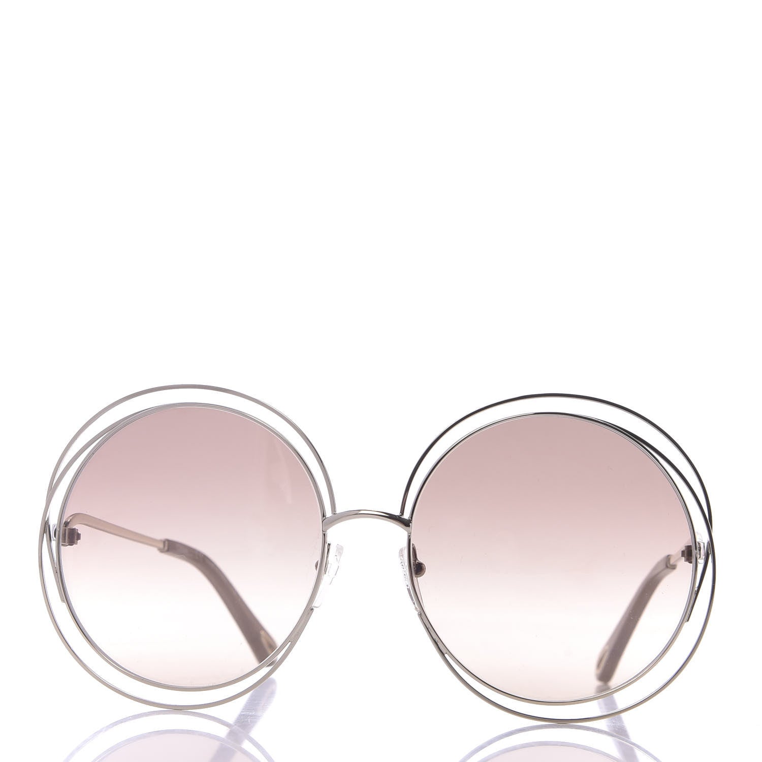 Chloe Metal Oversized Round Carlina Oversized Round Sunglasses CE114S Gold 2 of 7