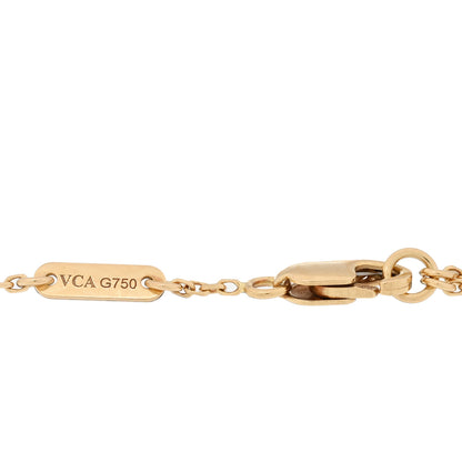 Van Cleef & Arpels 18K Yellow Gold Mother of Pearl Sweet Alhambra Bracelet 3 of 3