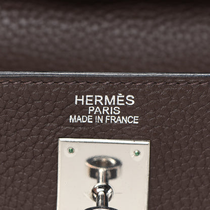 Hermes Taurillon Clemence Kelly Retourne 35 Chocolate 20 of 37