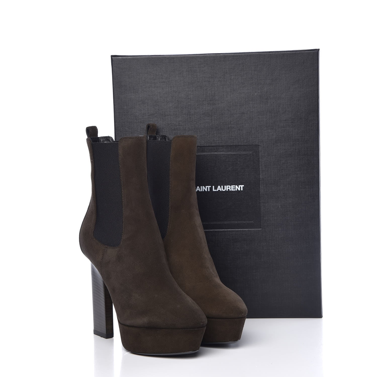 Saint Laurent Suede Soho 95 Chelsea Ankle Boot 39 Haunting Green 9 of 9
