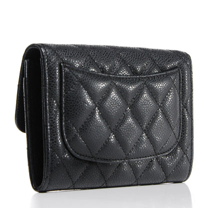 Chanel Caviar Quilted Small Flap Wallet Black 3 of 9