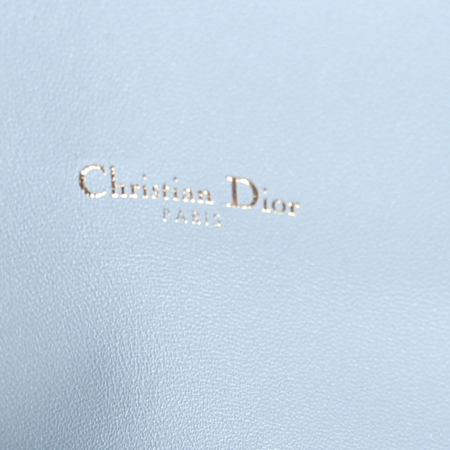 Christian Dior Grained Calfskin Saddle Chain Pouch Cloud Blue 8 of 12