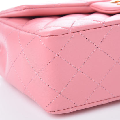 Chanel Lambskin Quilted Mini Rectangular Flap Pink 8 of 10