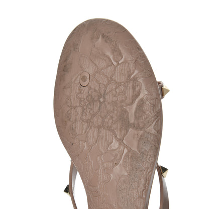 Valentino Garavani PVC Jelly Rockstud Bow Thong Sandals 40 Poudre 11 of 14