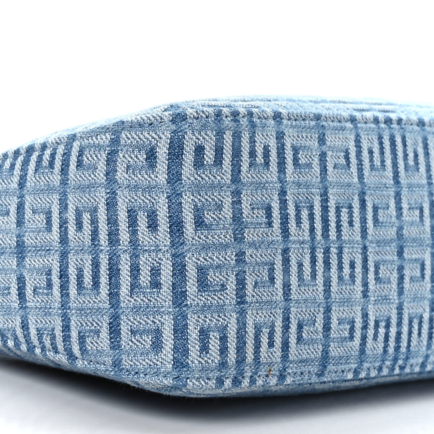 Givenchy Denim 4G Logo Small Moon Cut Out Shoulder Bag Light Blue 8 of 9