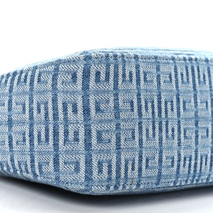 Givenchy Denim 4G Logo Small Moon Cut Out Shoulder Bag Light Blue 8 of 9