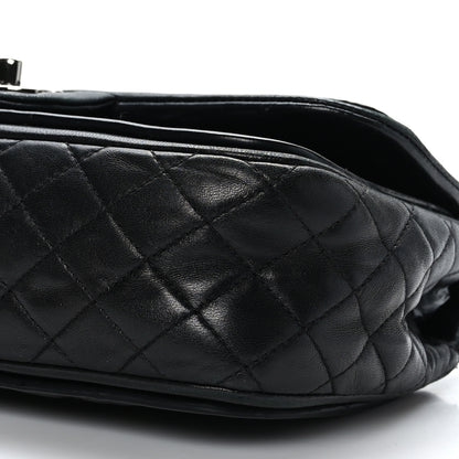 Chanel Patent Quilted Jumbo Classic Twist Flap Bag Black 9 of 9