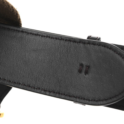 Fendi Ribbon Vitello Century FF 1974 Flat Studded Strap You Fango Marrone Ebano 6 of 7