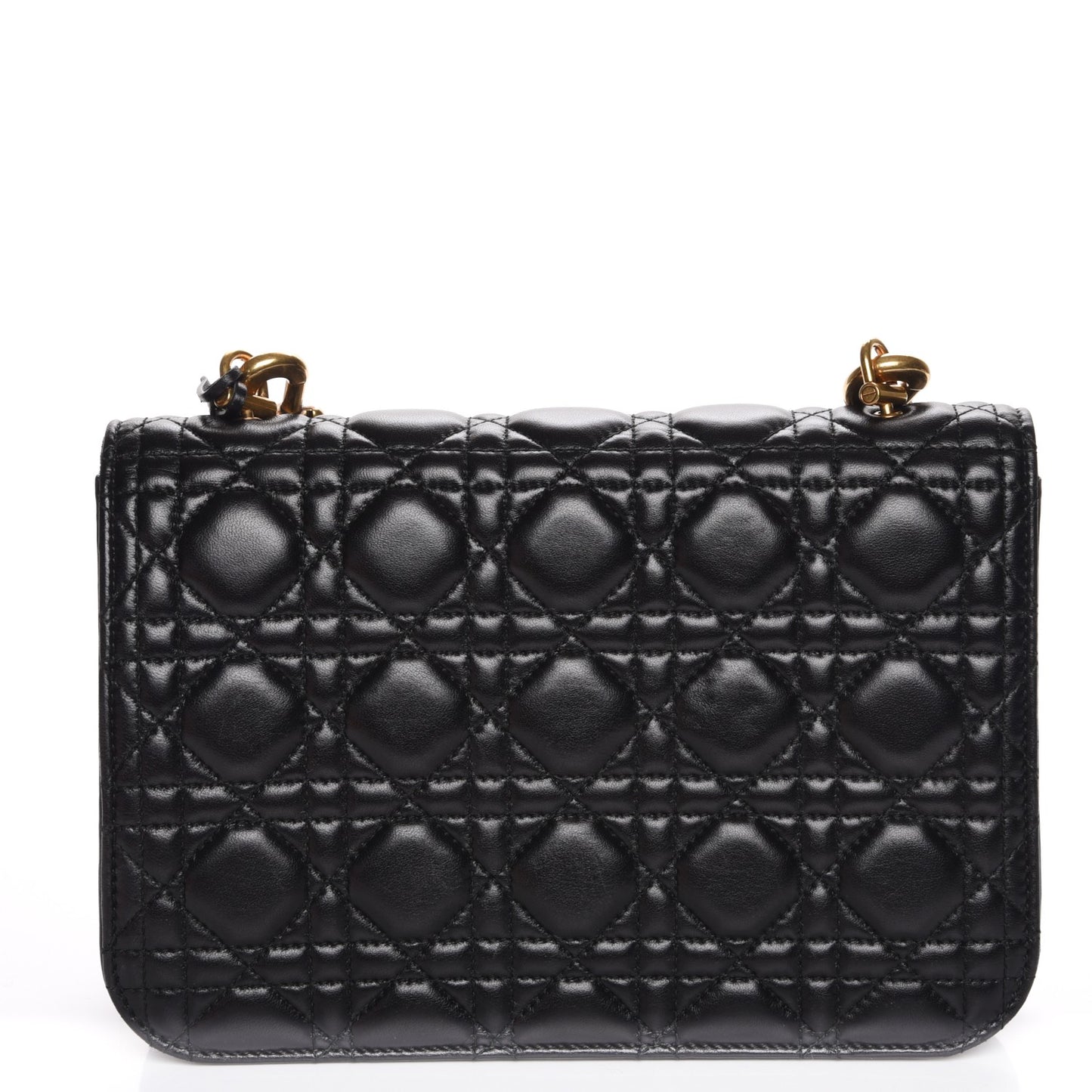 Lambskin Cannage Large Dioraddict Flap Bohemian Strap Black
