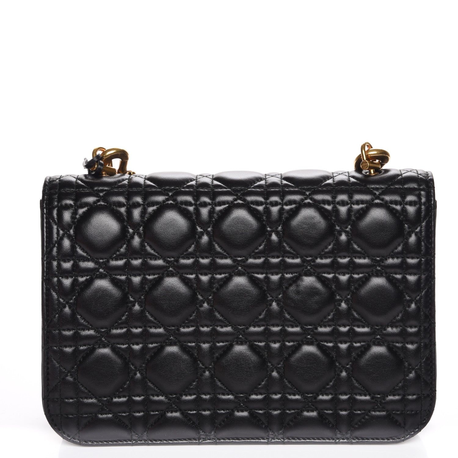 Christian Dior Lambskin Cannage Large Dioraddict Flap Bohemian Strap Black 4 of 23