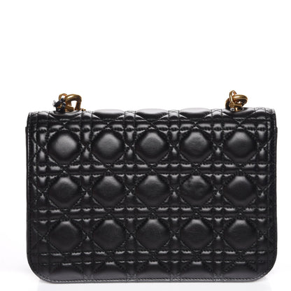 Christian Dior Lambskin Cannage Large Dioraddict Flap Bohemian Strap Black 4 of 23