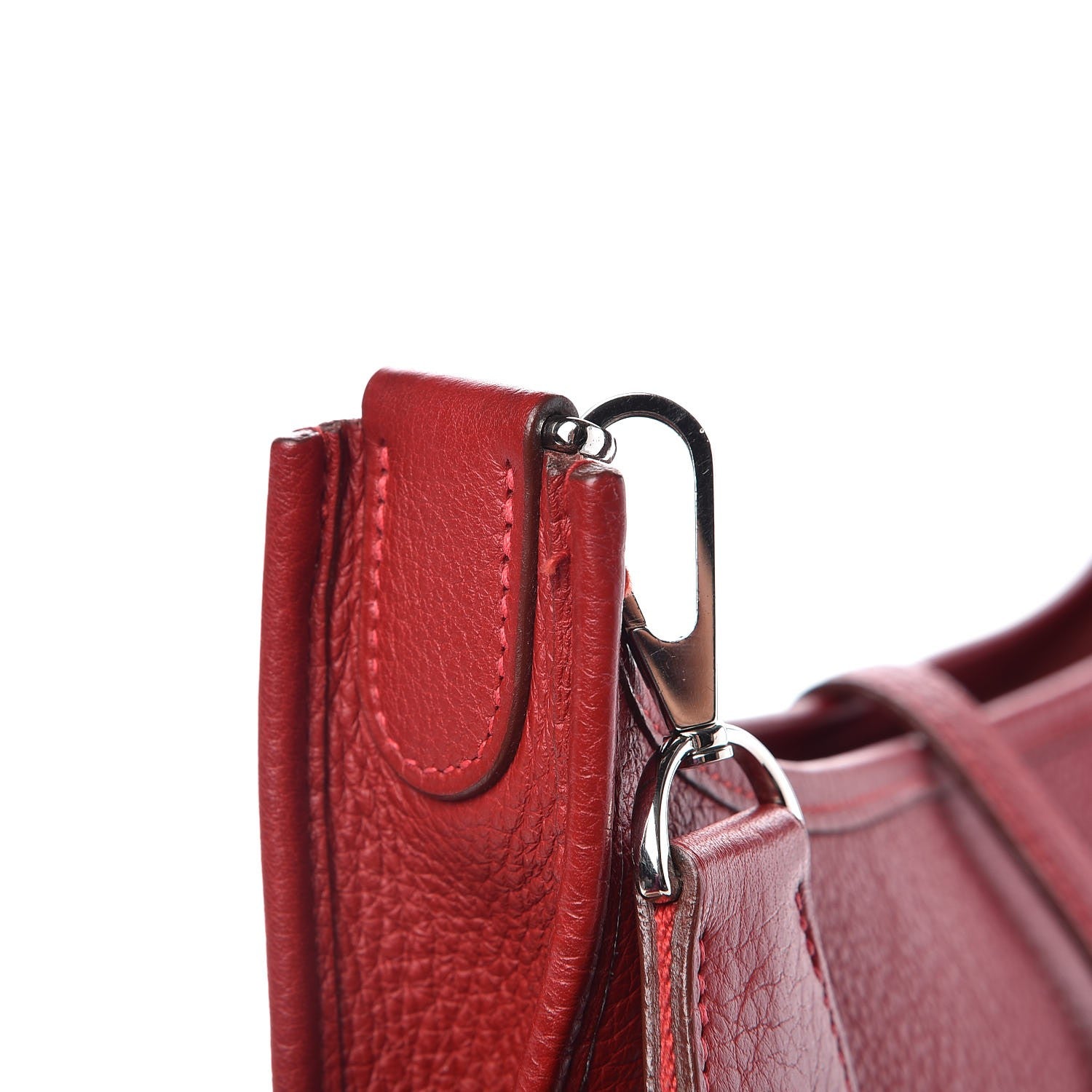 Hermes Taurillon Clemence Evelyne II PM Rouge Casaque 9 of 11