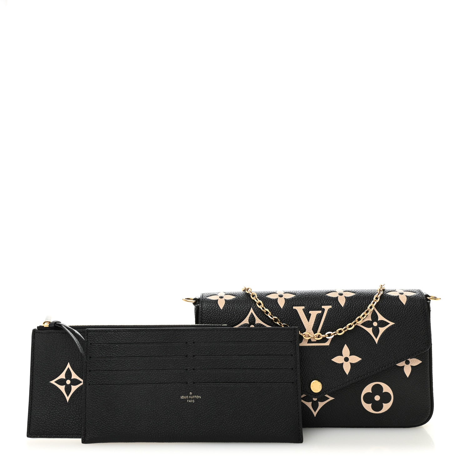 Louis Vuitton Empreinte Monogram Giant Felicie Pochette Black Beige 3 of 10