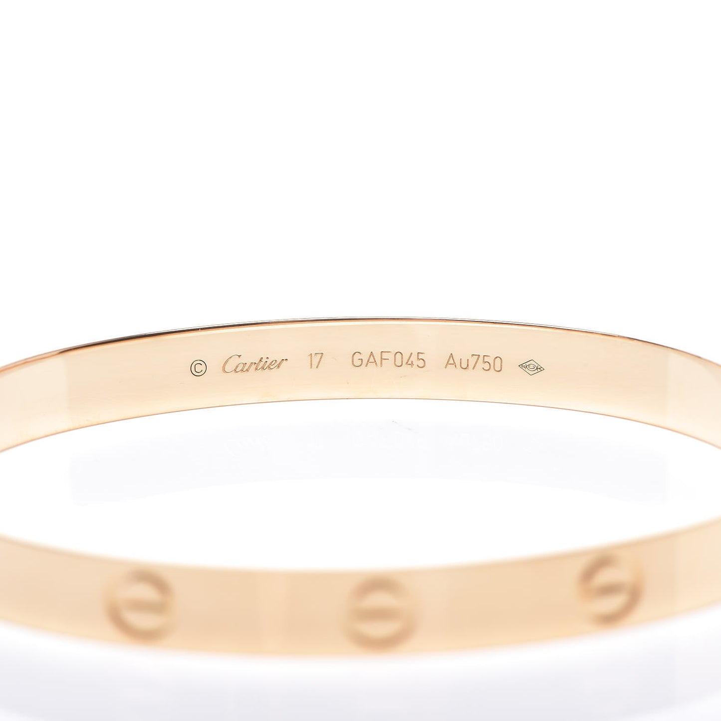 18K Yellow Gold LOVE Bracelet 17