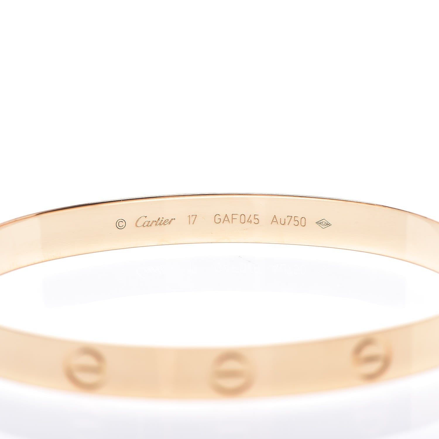 Cartier 18K Yellow Gold LOVE Bracelet 17 4 of 6