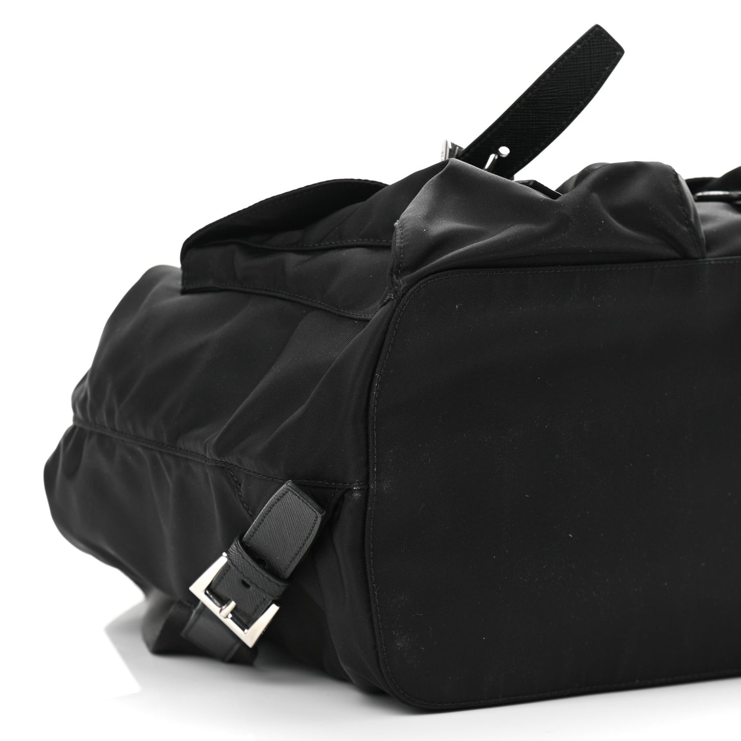 Tessuto Nylon Saffiano Medium Backpack Black