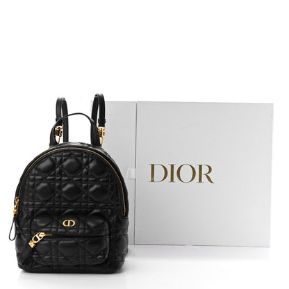 Christian Dior Lambskin Cannage Mini Backpack Black 10 of 10