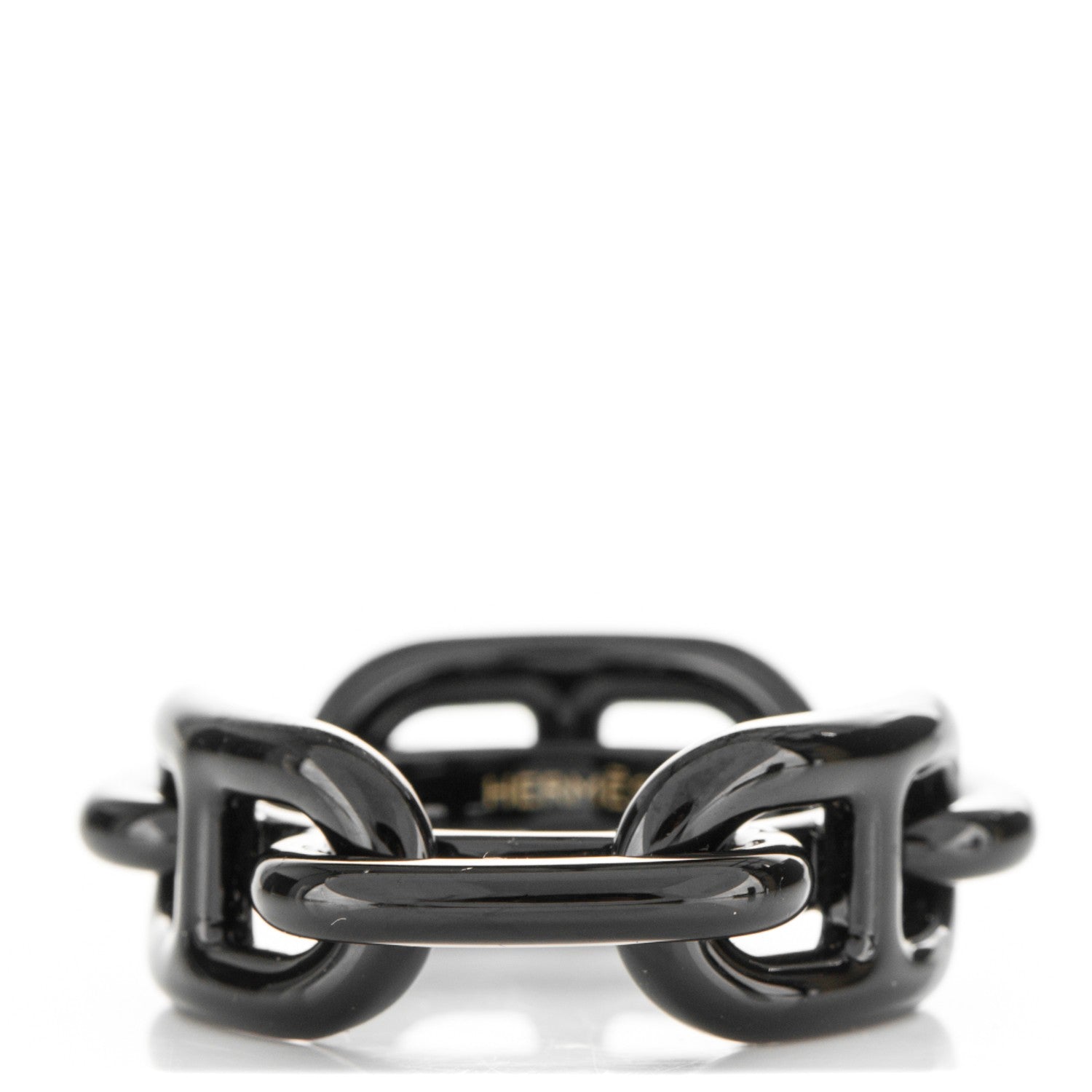 Hermes PVD Regate Scarf Ring Black 1 of 5