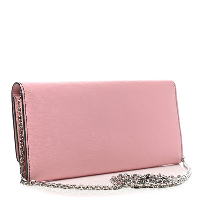 Fendi Vitello Elite Century Hypnoteyes Studded Continental Wallet On Chain Bubblegum Multicolor 3 of 7