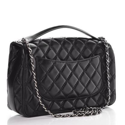 Chanel Lambskin Quilted Jumbo Easy Carry Flap Black 3 of 8