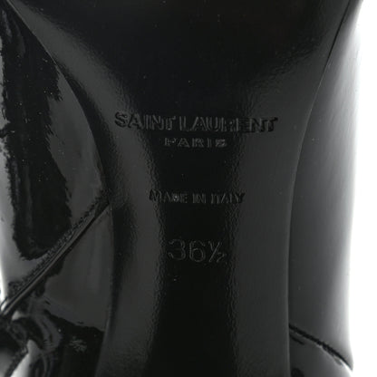Saint Laurent Patent Loulou 95 Ankle Zip Boot 36.5 Black 6 of 8