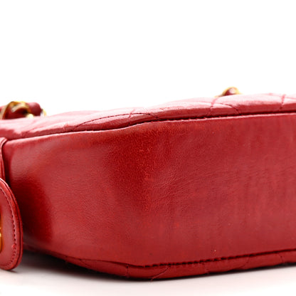 Chanel Lambskin Quilted Camera Case Red 10 of 16
