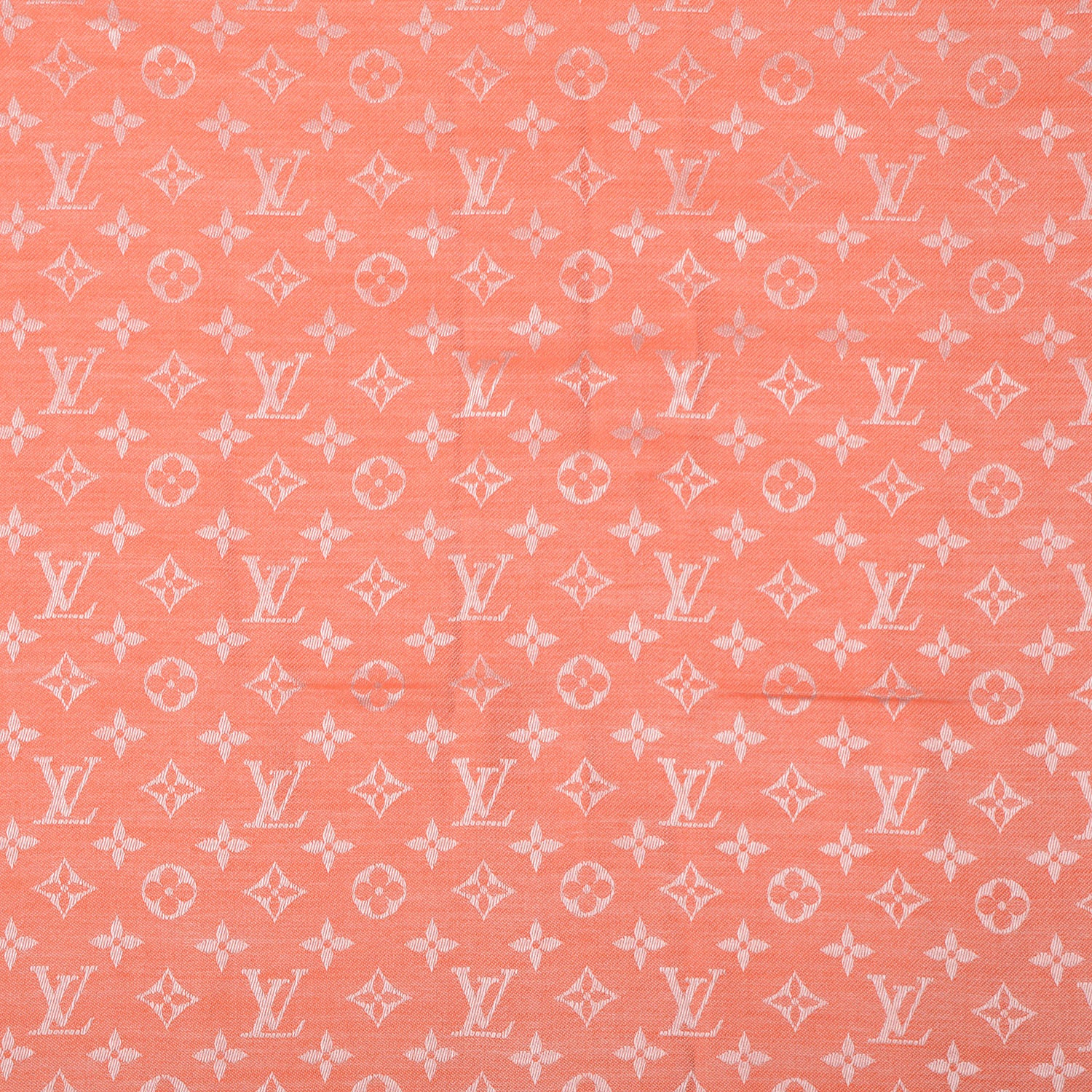 Louis Vuitton Wool Silk Monogram Denim Shawl Piment 1 of 5