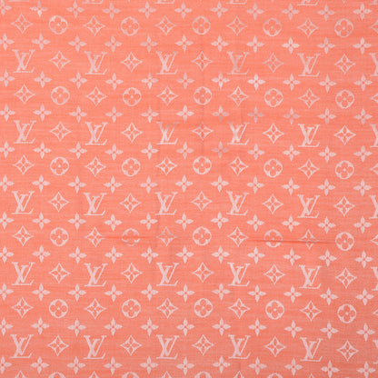 Louis Vuitton Wool Silk Monogram Denim Shawl Piment 1 of 5