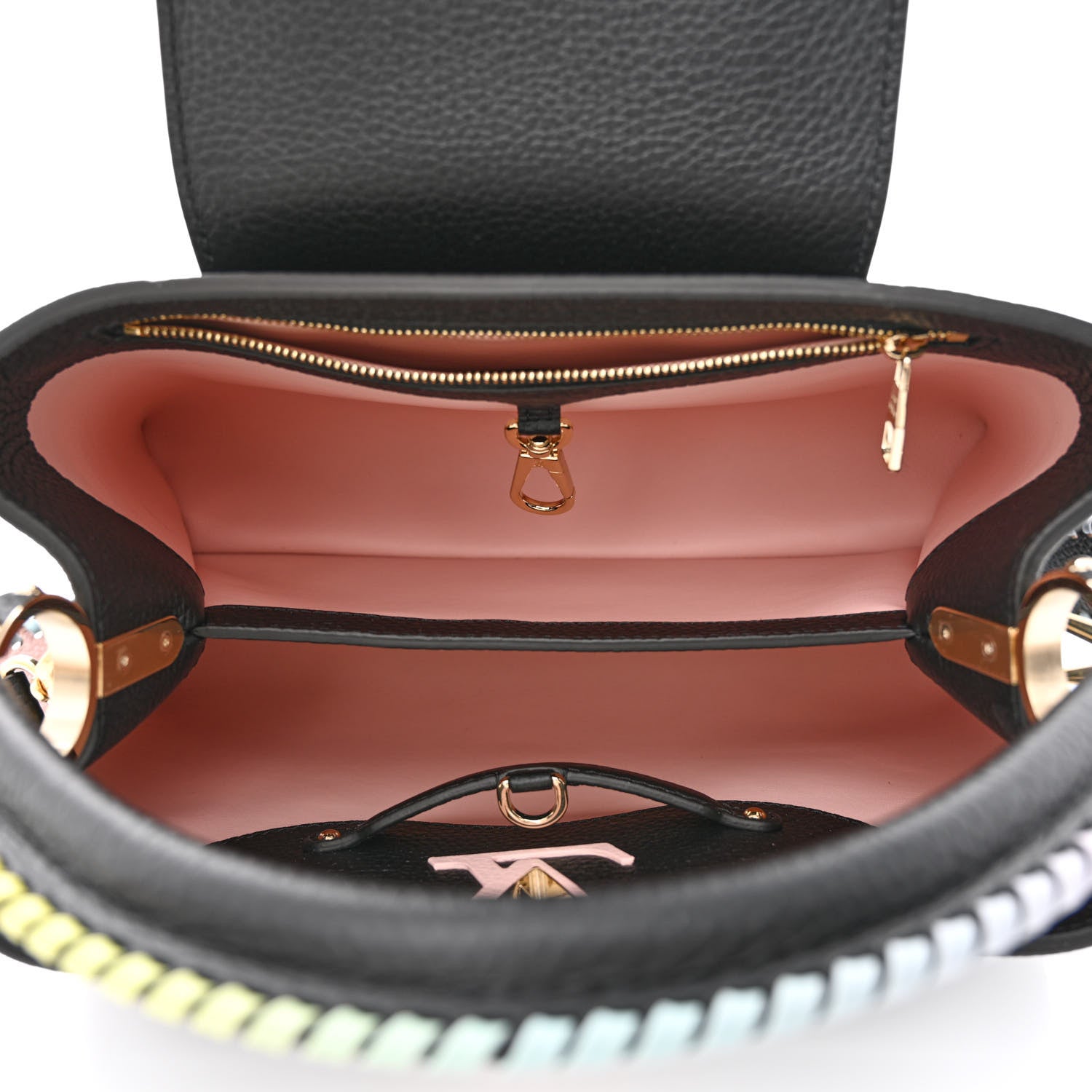 Louis Vuitton Taurillon Capucines MM Rainbow Black 5 of 9