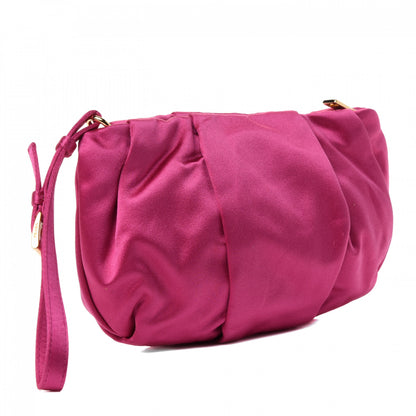 Prada Satin Wristlet Clutch Fuxia 2 of 4