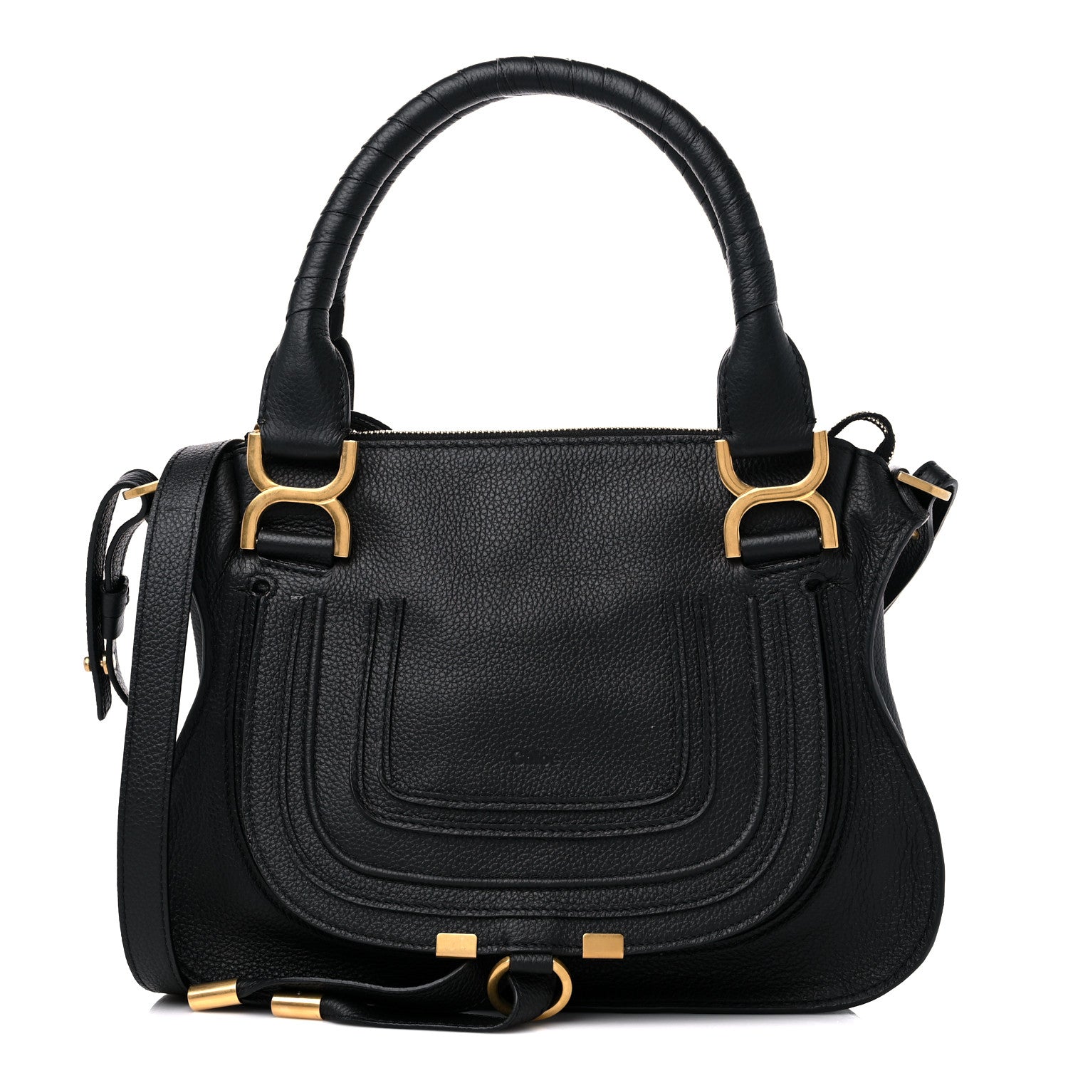 Chloe Calfskin Small Marcie Satchel Black 1 of 8