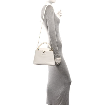 Louis Vuitton Taurillon Capucines BB Blanc Casse 2 of 10