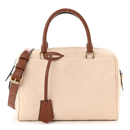 Louis Vuitton Empreinte Calfskin Speedy Bandouliere 25 NM Creme Caramel 1 of 9