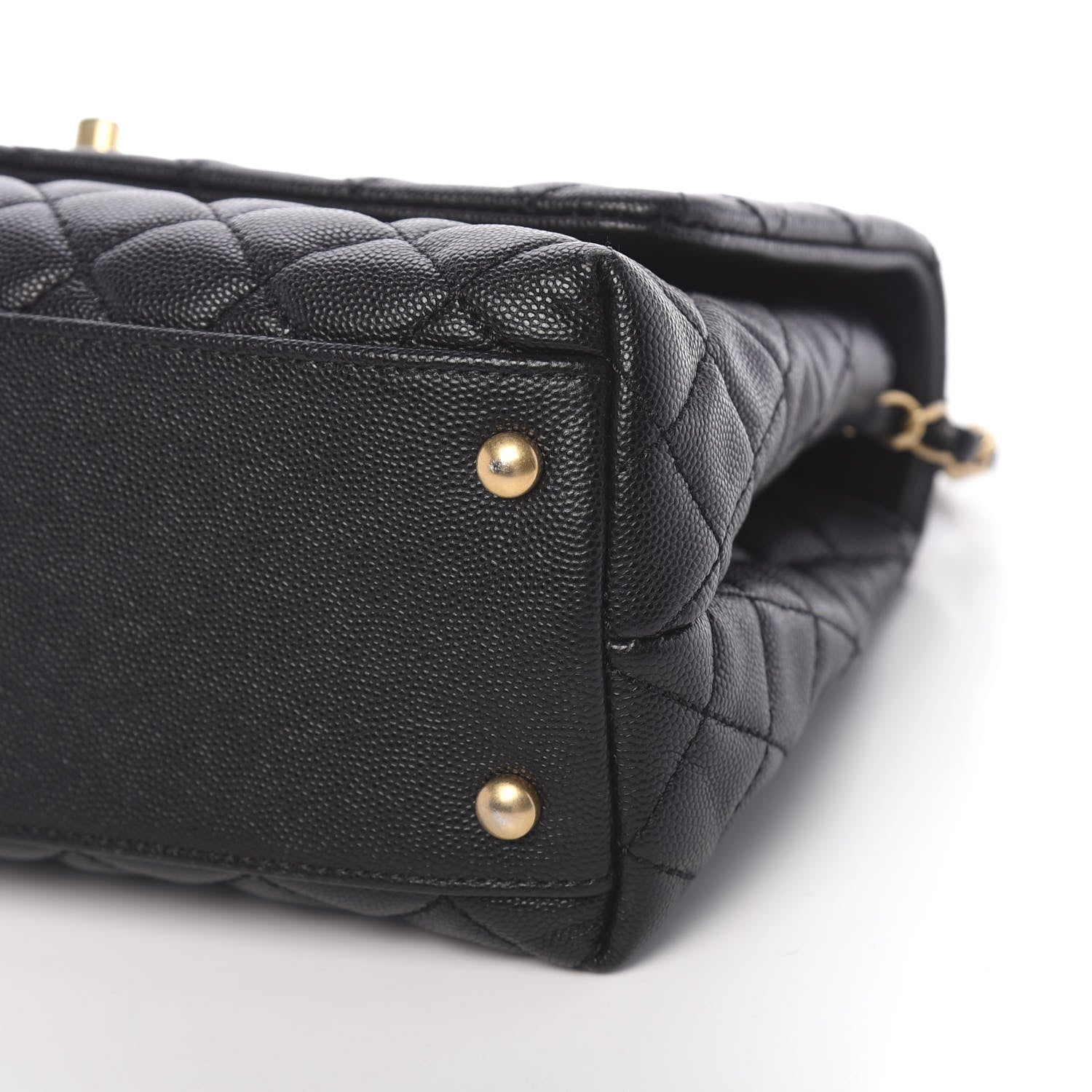 Chanel Caviar Quilted Small Coco Handle Flap Black 9 of 10