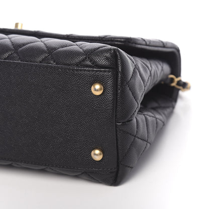 Chanel Caviar Quilted Small Coco Handle Flap Black 9 of 10
